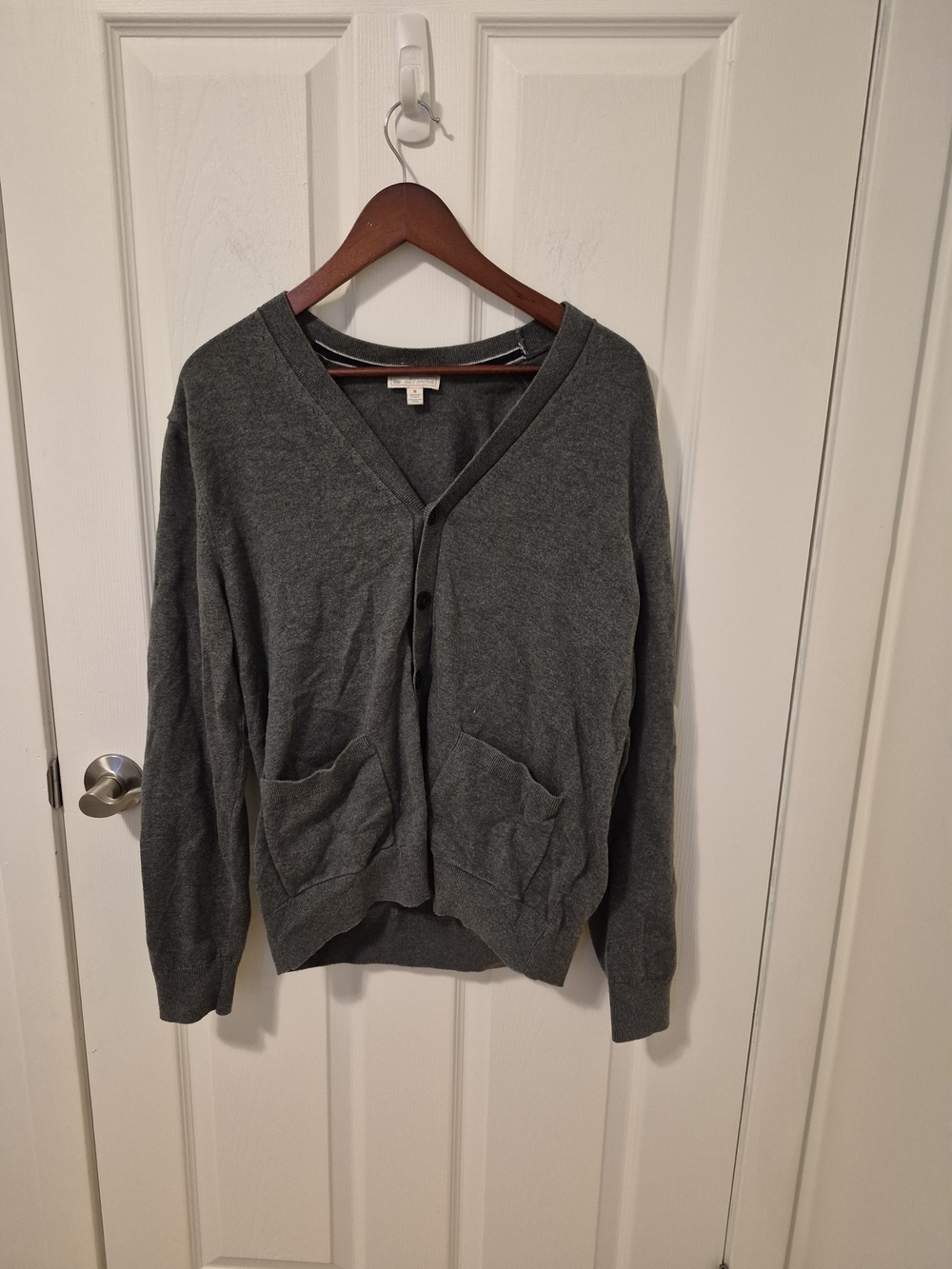 GAP Dark Gray V-Neck Cardigan Sweater